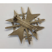 GERMAN WW2 SILVER SPANISH CROSS WITH SWORDS