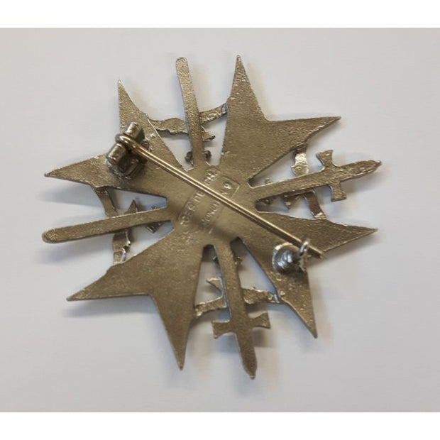 GERMAN WW2 SILVER SPANISH CROSS WITH SWORDS