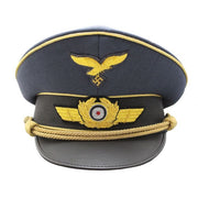 GERMAN LUFTWAFFE GENERAL VISOR CAP GOLD PIPED