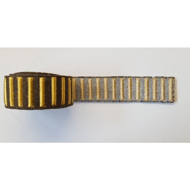 WW2 U.S. ARMY OVERSEAS SERVICE BARS GOLD ON OD WOOL
