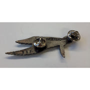 POLISH PARATROOPER BADGE CLUTCH BACK Silver With No Wreath