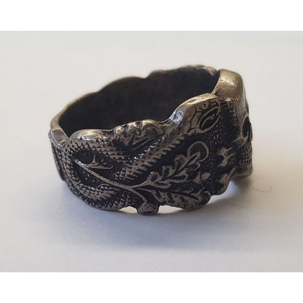 GERMAN OFFICERS ANTI-PARTISIAN RING WITH SNAKES AND OAKS LEAVES