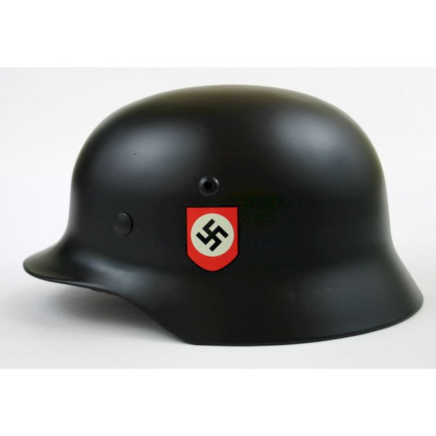 SS M1935 DOUBLE DECAL BLACK M35 HELMET