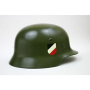 WW2 GERMAN M35 DOUBLE DECALS STEEL HELMET - APPLE GREEN