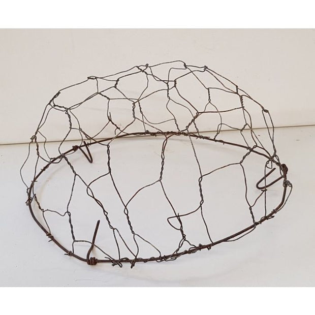 GERMAN WW2 AGED 1/2 BASKET CHICKEN WIRE HELMET COVER