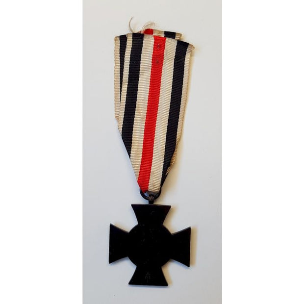 BLACK HONOR CROSS WITH RIBBON FOR WIDOWS AND PARENTS