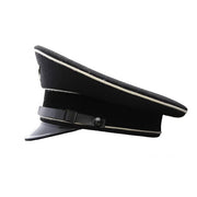 SS ALLGEMEINE EM BLACK VISOR CAP WW2 GERMAN