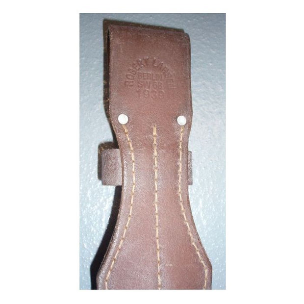 GERMAN LUFTWAFFE BROWN LEATHER FROG WITH LOOP