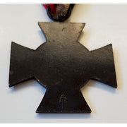 BLACK HONOR CROSS WITH RIBBON FOR WIDOWS AND PARENTS