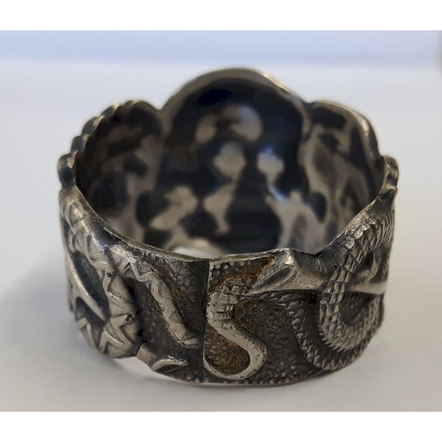 GERMAN WWII ANTI PARTISAN SKULL RING SILVER