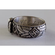 SS TOTENKOPF S.Lb. SCHULKE 20.4.38 H. HIMMLER HONOR RING LRG HEAD
