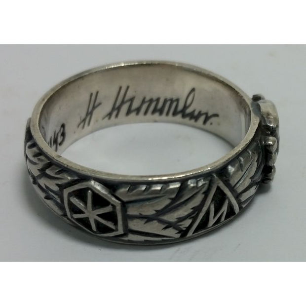 SS TOTENKOPF S.Lb. PEIPER 9.11.43 H. HIMMLER HONOR RING SMALL HEAD