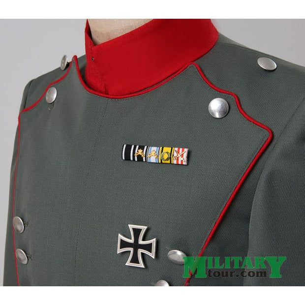 GERMAN WWI M15 FIELD GRAY ROYAL SAXON 2nd UHLAN REGIMENT TUNIC