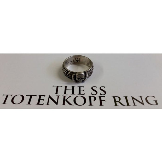 SS TOTENKOPF S.lb. WALTER 9.11.41 H. HIMMLER HONOR RING LRG HEAD