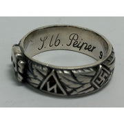 SS TOTENKOPF S.Lb. PEIPER 9.11.43 H. HIMMLER HONOR RING SMALL HEAD