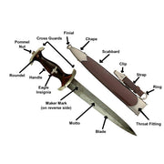 GERMAN SA GRIP - HANDLE - FOR SA DAGGER - Brown