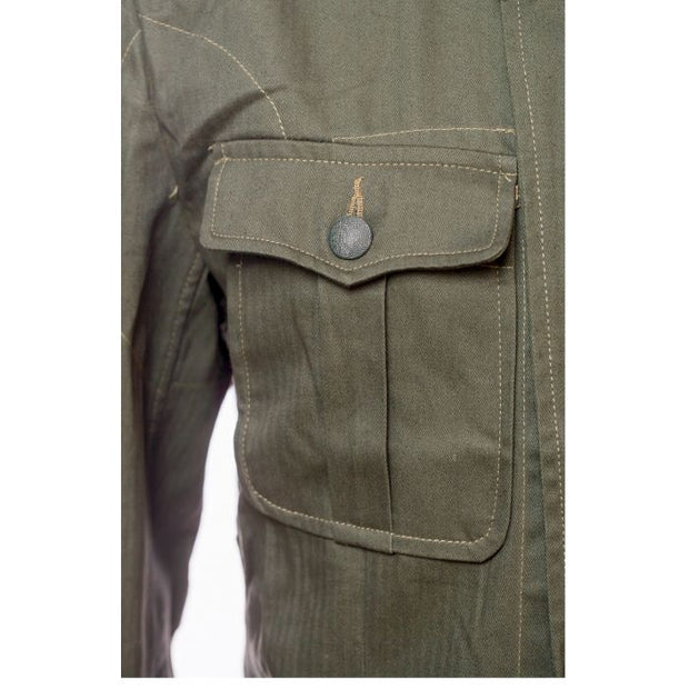 GERMAN WW2 REED GREEN HBT M40 FIELD TUNIC AND PANTS