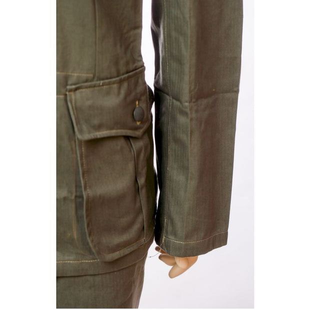 GERMAN WW2 REED GREEN HBT M40 FIELD TUNIC AND PANTS