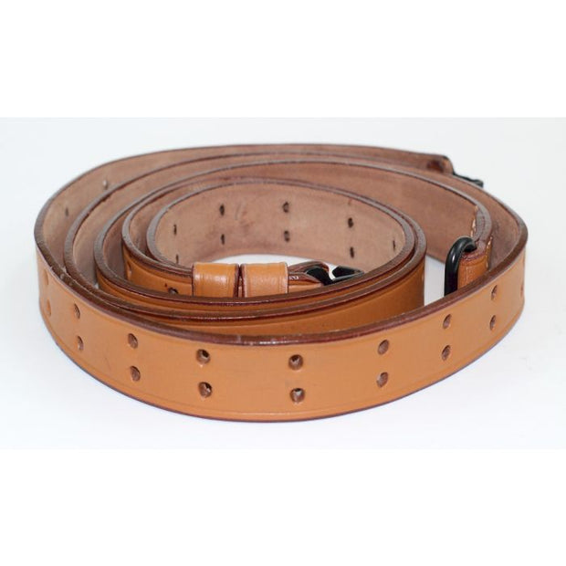 M1 GARAND RIFLE 1907 PATTERN LEATHER SLING WITH STEEL FITTINGS