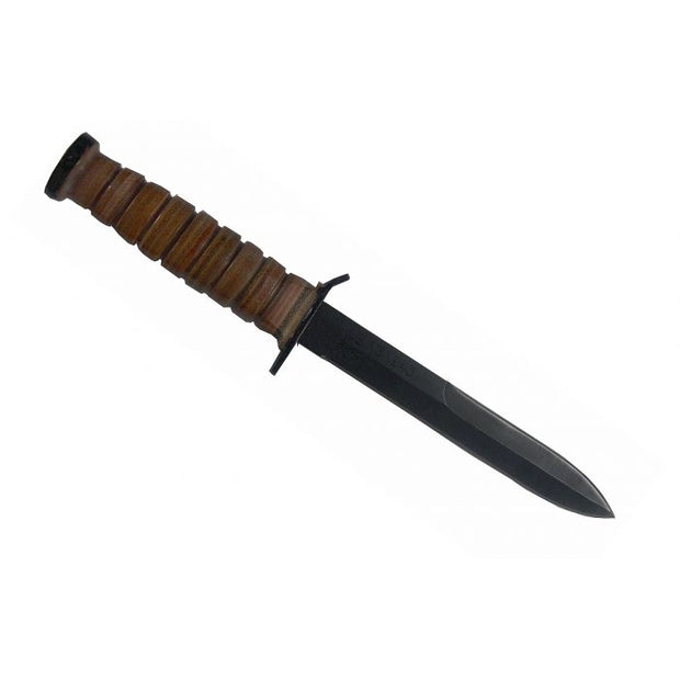 AMERICAN M3 FIGHTING TRENCH KNIFE WWII & M6 LEATHER SHEATH