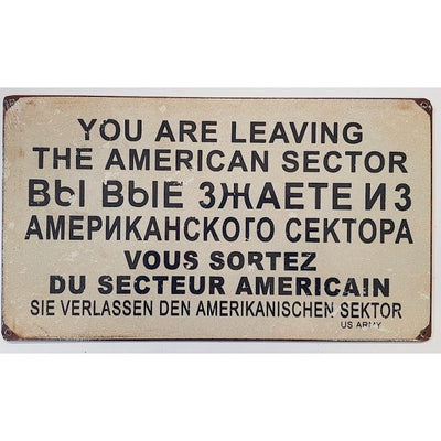 AMERICAN SECTOR METAL SIGN