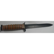 AMERICAN M3 FIGHTING TRENCH KNIFE WWII & M6 LEATHER SHEATH