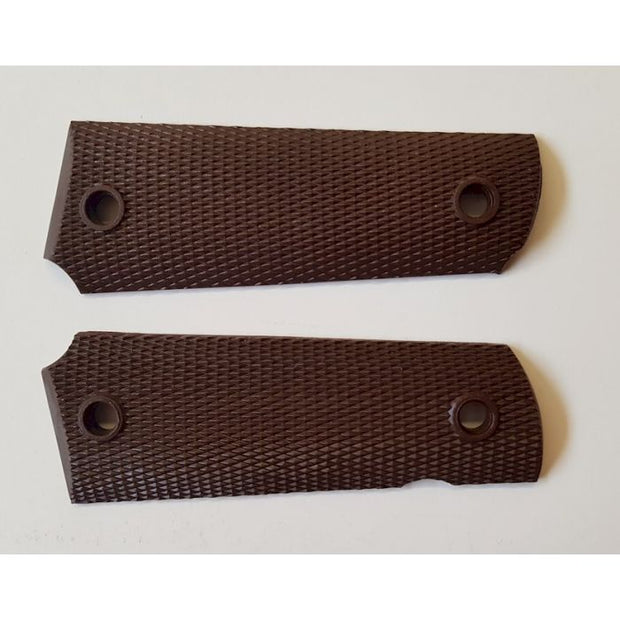 US 1911 NICKLE PLATED PISTOL GRIP SCREWS SET OF 4