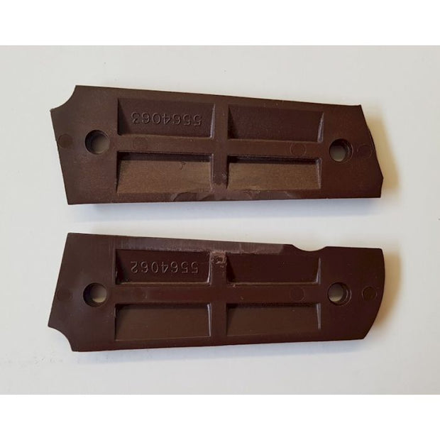 AMERICAN WW11 PISTOL GRIPS FOR COLT .45 - BROWN