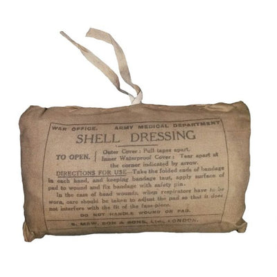 BRITISH WWII ISSUE LARGE SHELL DRESSING