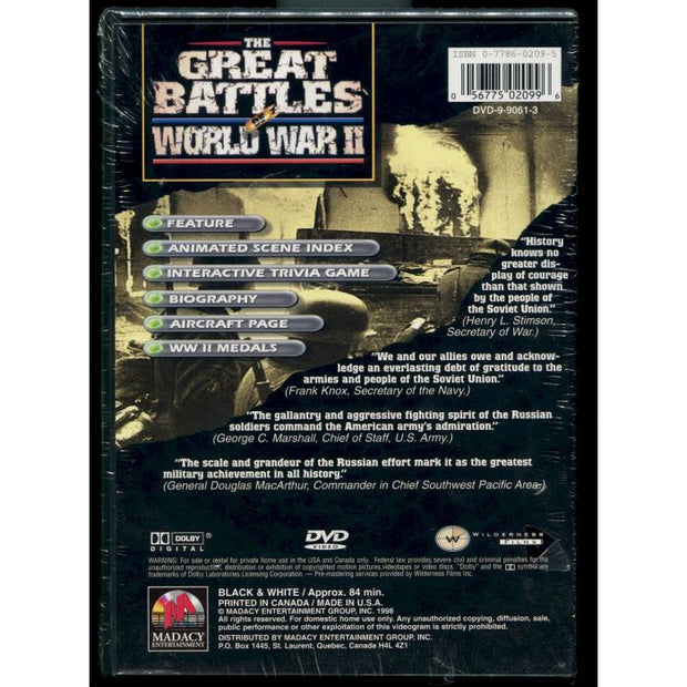 THE GREAT BATTLES OF WORLD WAR II - BATTLE OF RUSSIA DVD