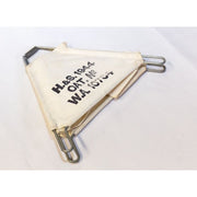 BRITISH WW2 WHITE CANVAS LAND MINE MARKER H.&S. 1944 ORIGINAL