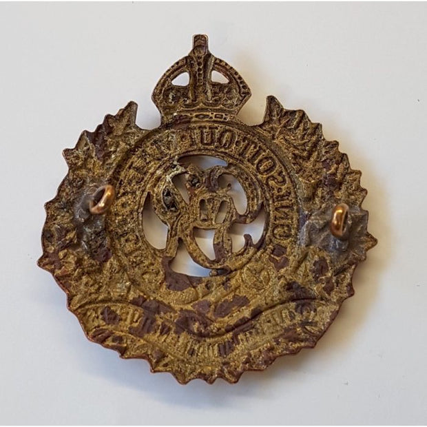 CANADIAN ROYAL CANADIAN ENGINEERS CAP BADGE