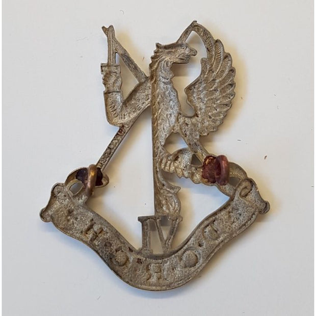 CANADIAN V1 DUKE OF CONNAUGHT'S ROYAL CANADIAN HUSSARS CAP BADGE D.C.R.C.H.