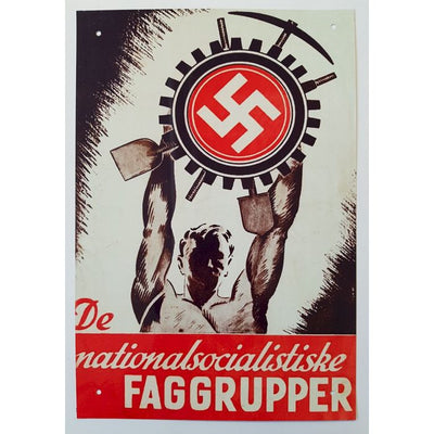 DE NATIONALSOCIALISTISKE FAGGRUPPER METAL SIGN