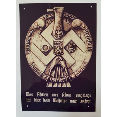 DEUTSCH IST WAR UND BLEIBT DIE SAAR METAL SIGN