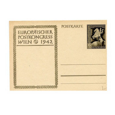 Europäischer Postkongress Wien 1942 Postcard