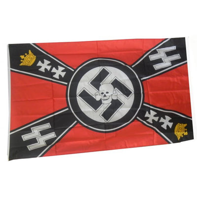 German Ss Crown Flag Poly (3 X 5)