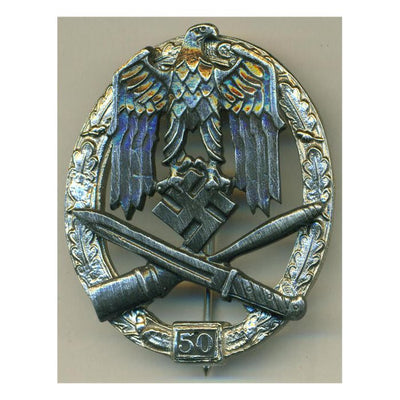 GERMAN GENERAL ASSAULT BADGE 50 ACTIONS