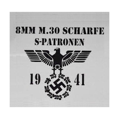 GERMAN 8MM AMMO CRATE STENCIL