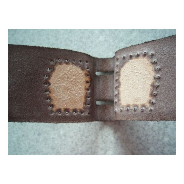 GERMAN BELT BUCKLE LEATHER TAB