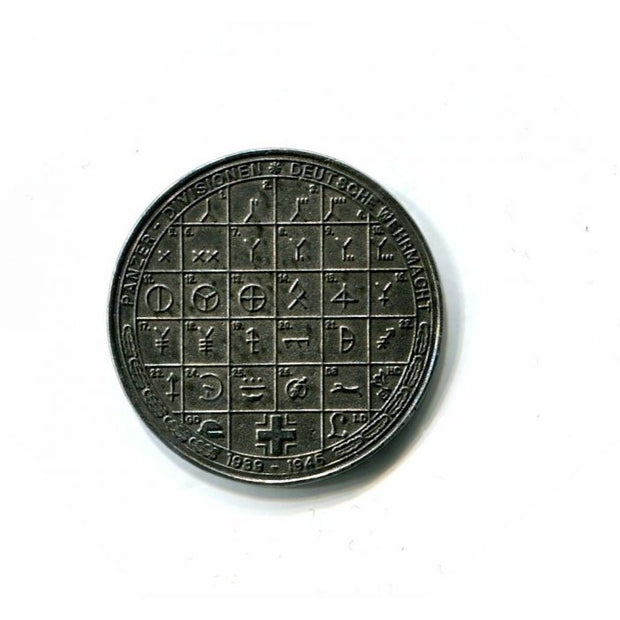 GERMAN COMMEMORATIVE COIN - ARMY & SS PANZER DIVISIONS