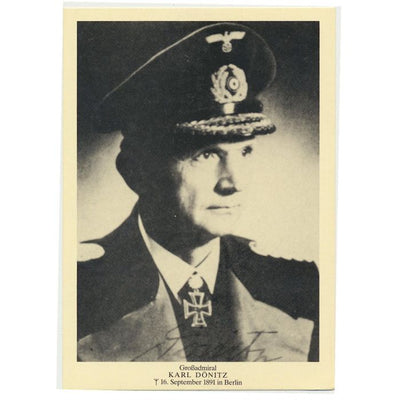 GERMAN GRAND ADMIRAL KARL DONITZ POSTCARD