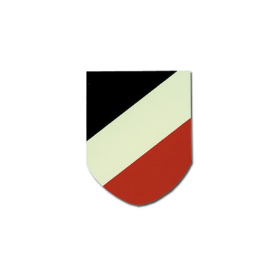 GERMAN HELMET TRI-COLOR SHIELD DECAL - SINGLE
