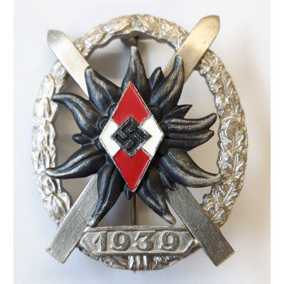 GERMAN HITLER YOUTH EXPERT SKIER BADGE