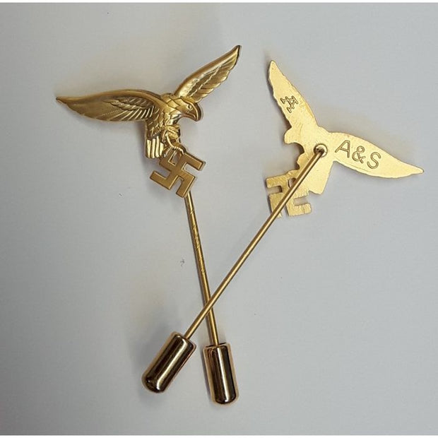 GERMAN LUFTWAFFE EAGLE STICK PIN GOLD FINISH
