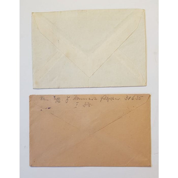 GERMAN ORIGINAL 2 LETTERS AND 2 ENVELOPES FELDPOST