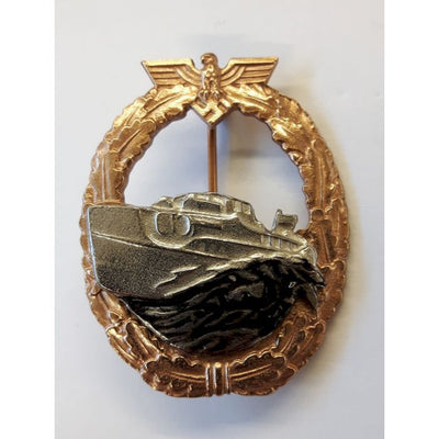 GERMAN PATROL TORPEDO BOAT WAR BADGE (E-BOAT) 1st PATTERN Gold & Silver