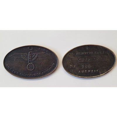 GERMAN SECRET POLICE ID - SS Heinwehr Danzig
