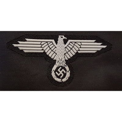 GERMAN SS CAP EAGLE BEVO STYLE HAT BADGE EM GREY