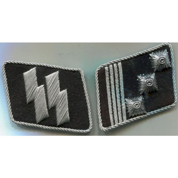 GERMAN SS HAUPSTURMFUHRER CAPTAIN COLLAR TABS